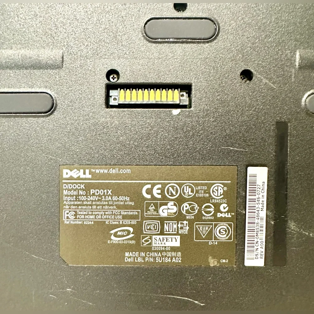 Dell HD026 PD01X D/Dock Docking Station Port Replicator Latitude D-Series